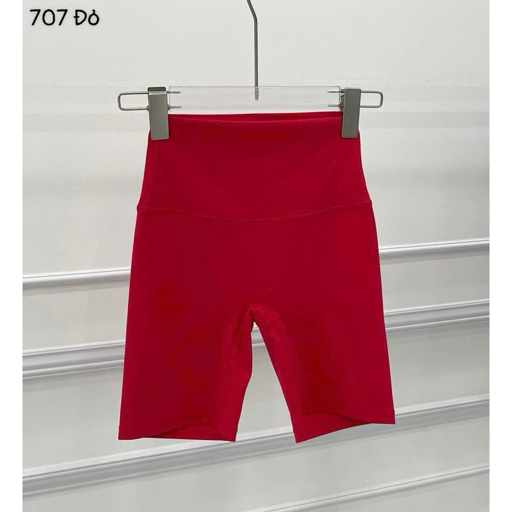 Quần Đùi Thể Thao Tập Gym Chạy Bộ Nữ Yumiisportswear Lulu 707 Lưng Cao Không Tụt Dáng Ôm Body Vải Co Dãn Thấm Hút Mồ Hôi_thumbnail_5