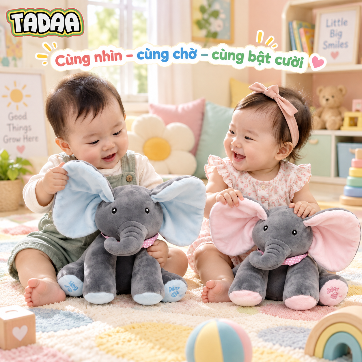 Đồ chơi Voi Ú Òa – Bạn Voi Vui Nhộn – Màu xanh/hồng_thumbnail_4