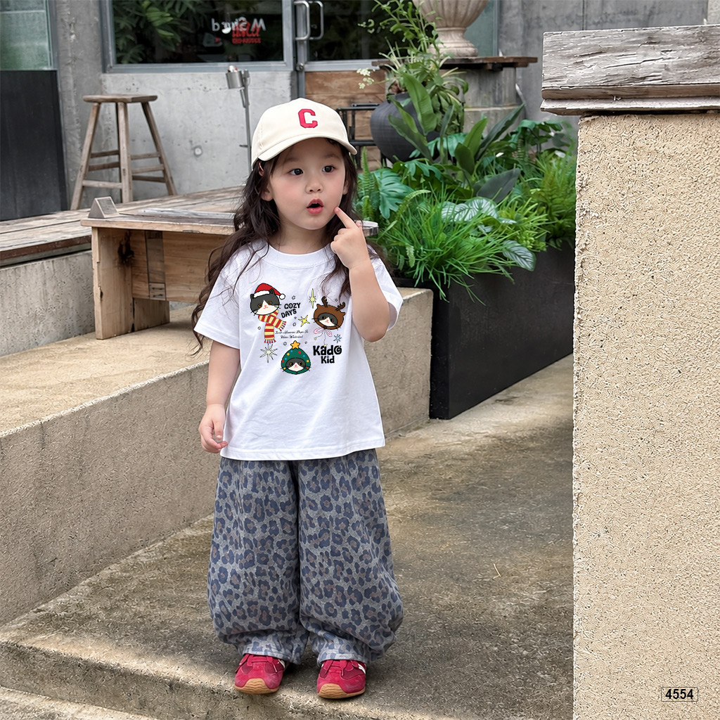 Áo thun bé gái form rộng noel mèo xinh Kado 4554_thumbnail_4