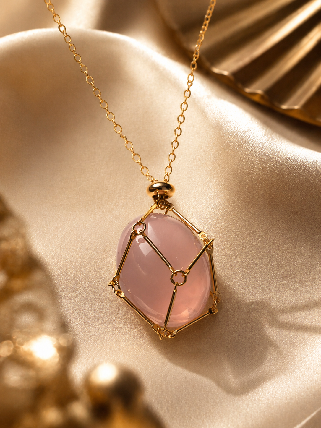 Dây Vòng Cổ Dạng Lưới Hợp Kim Không Rỉ (KHÔNG KÈM ĐÁ) - Màu Gold