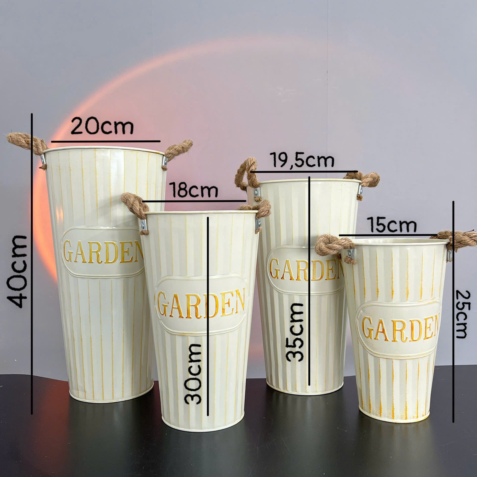 XÔ THIẾC CẮM HOA 20-40CM (35-65K)