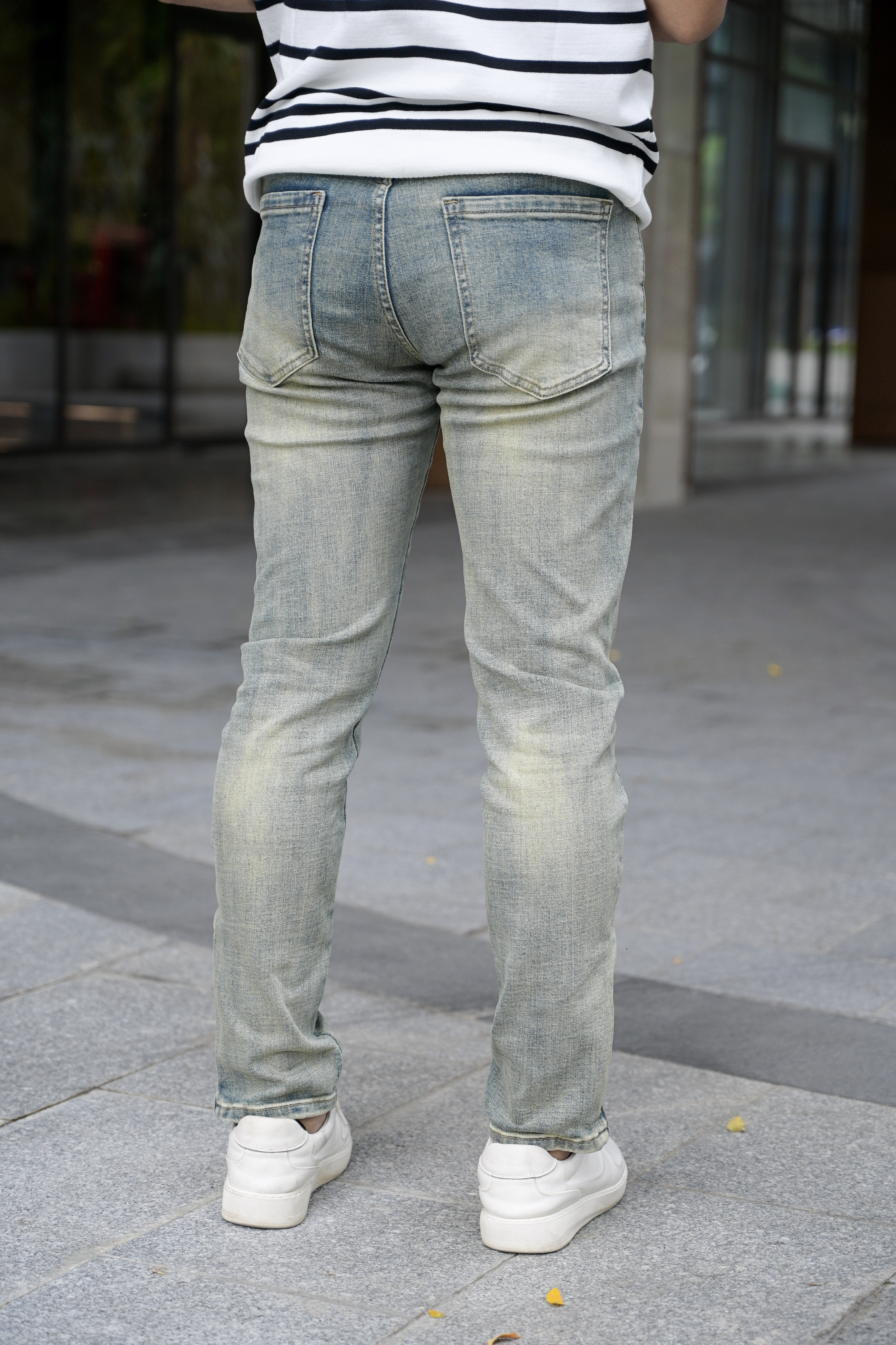 QB9 - Quần Jeans Nam Slim Fit Xanh Rừng Cổ, Chất Co Giãn, Phong Cách Thời Thượng Thu Đông_thumbnail_2
