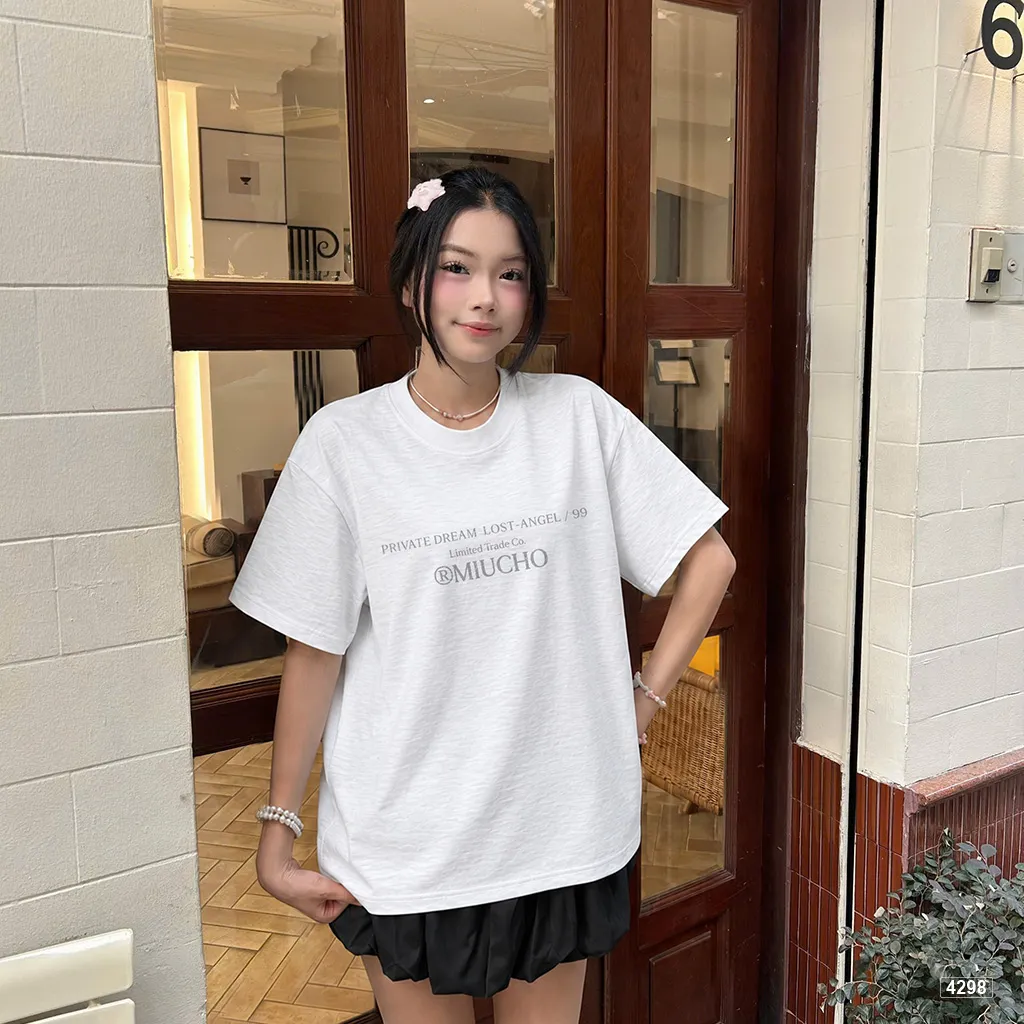 Áo thun boxy unisex chất vải xước Miucho 4298_thumbnail_2