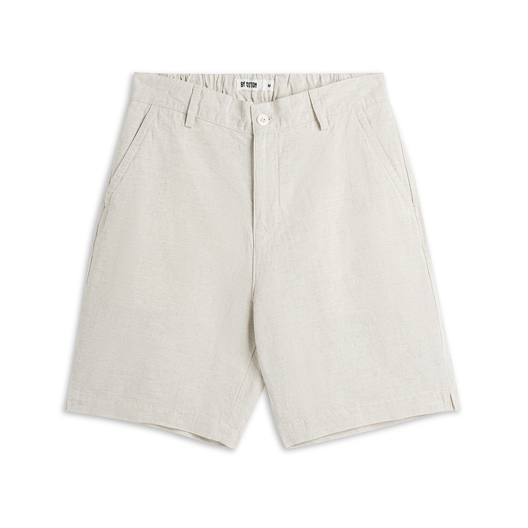 Quần Short Linen Blend Textured Vân Ngang