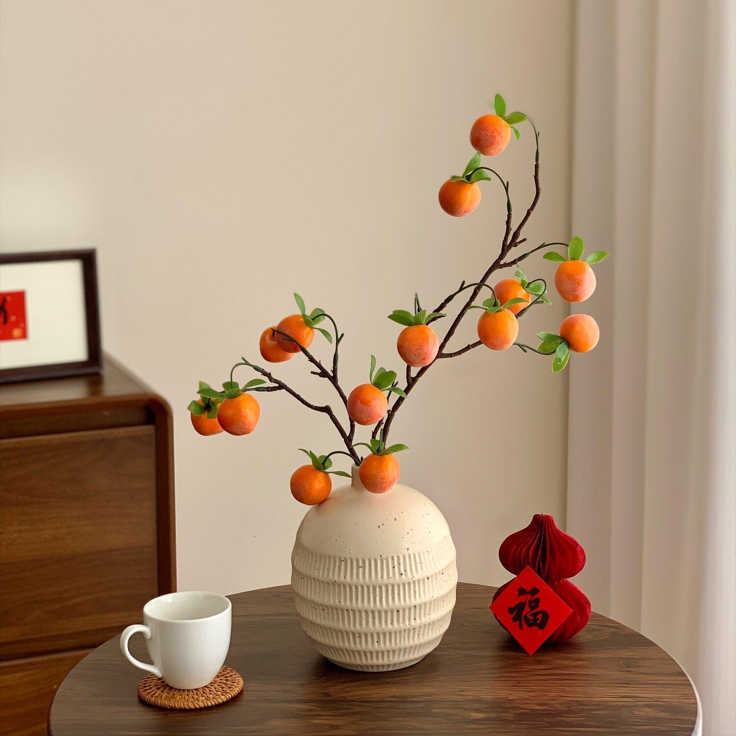 Cành Hồng Như Ý 14 Quả Decor Nhà_thumbnail_3