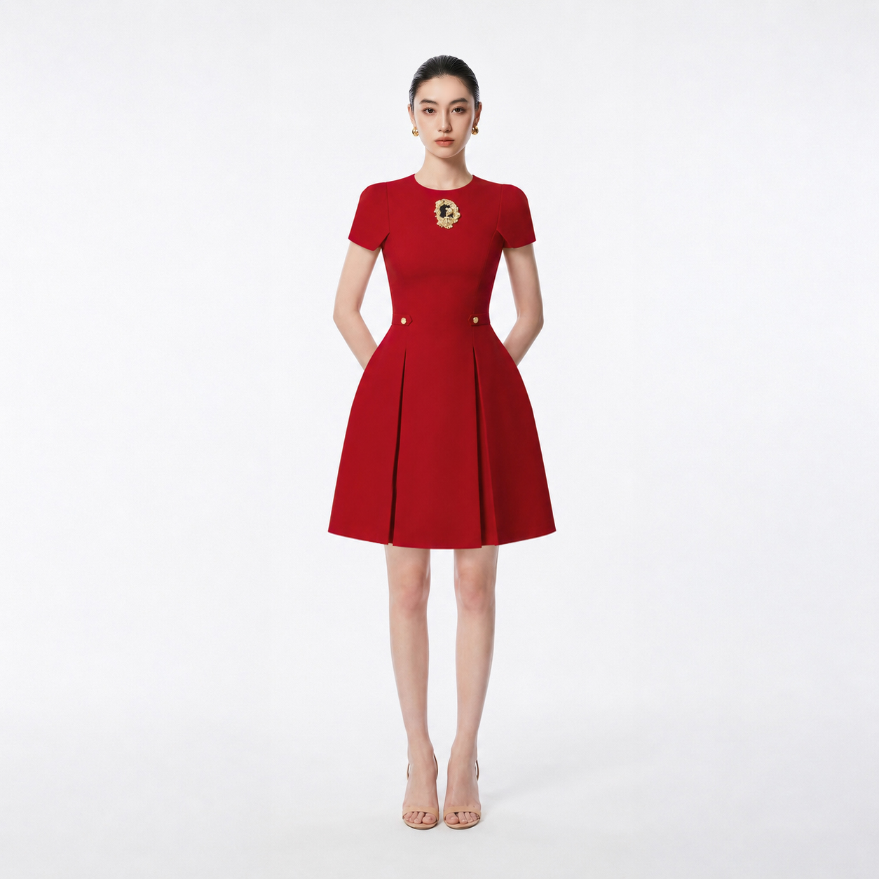 RED JACKIE DRESS