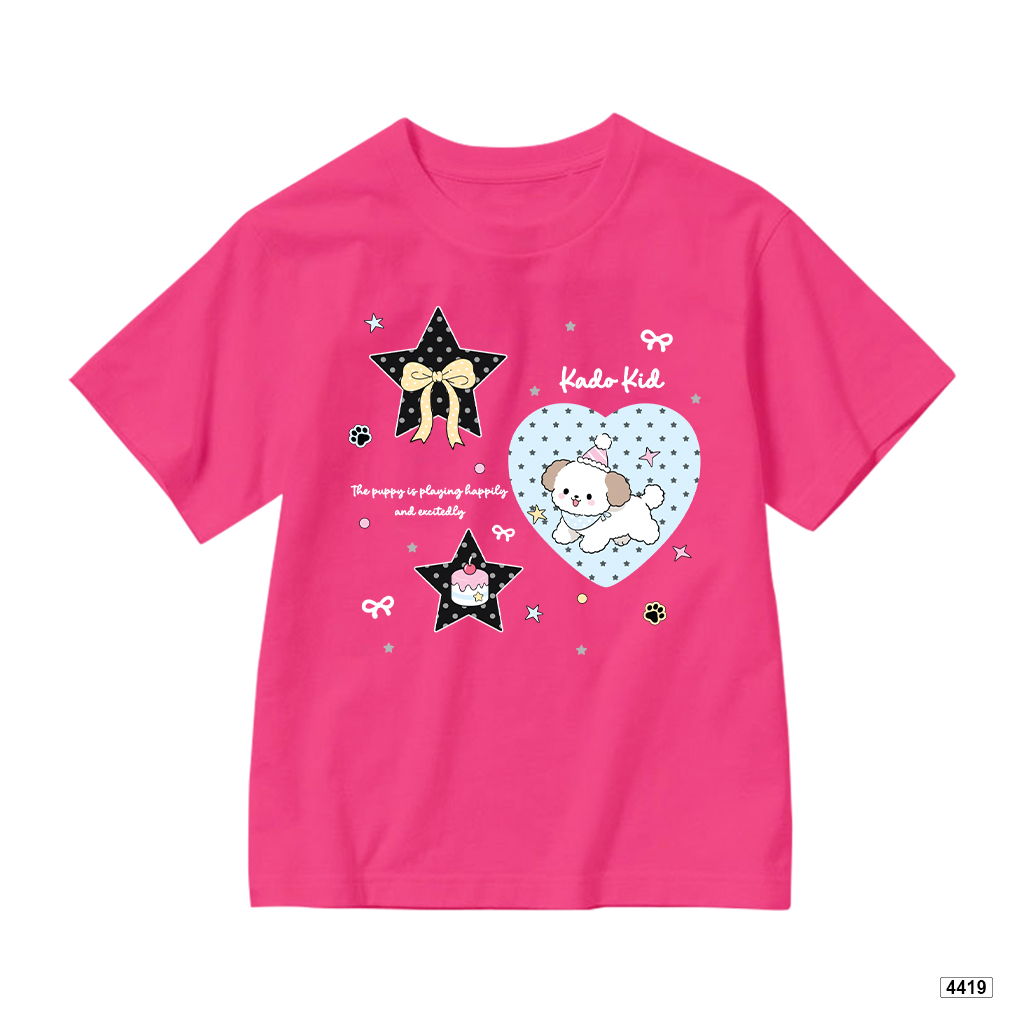 Áo thun bé trai bé gái form rộng happy puppy Hàn Quốc Kado 4419_thumbnail_10