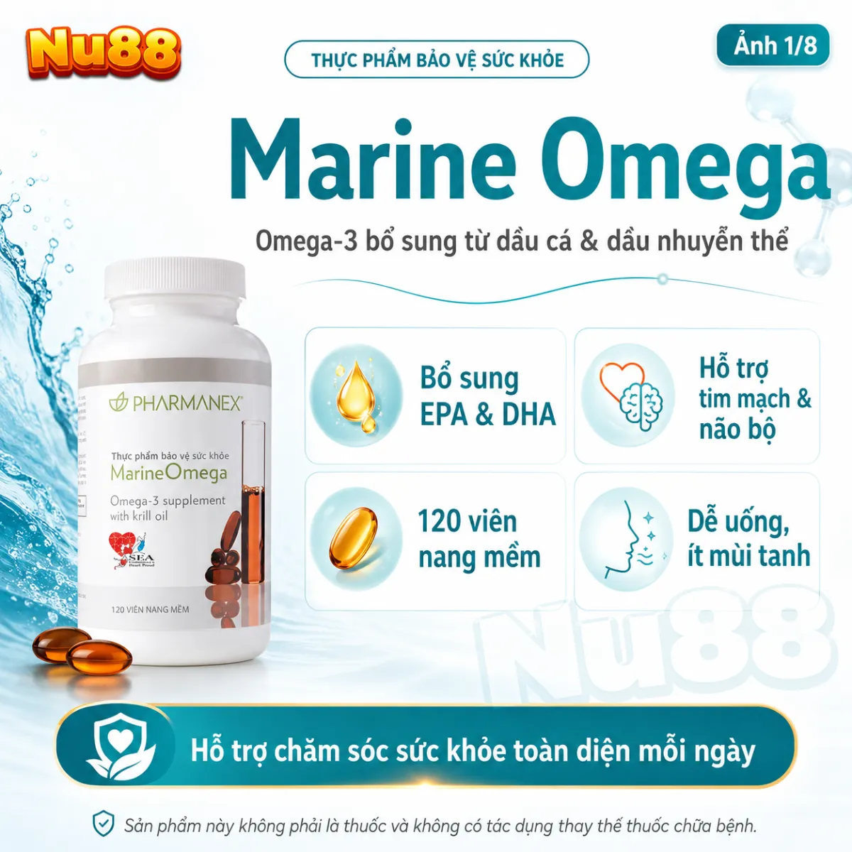 Thực Phẩm bảo vệ sức khỏe: Marine Omega