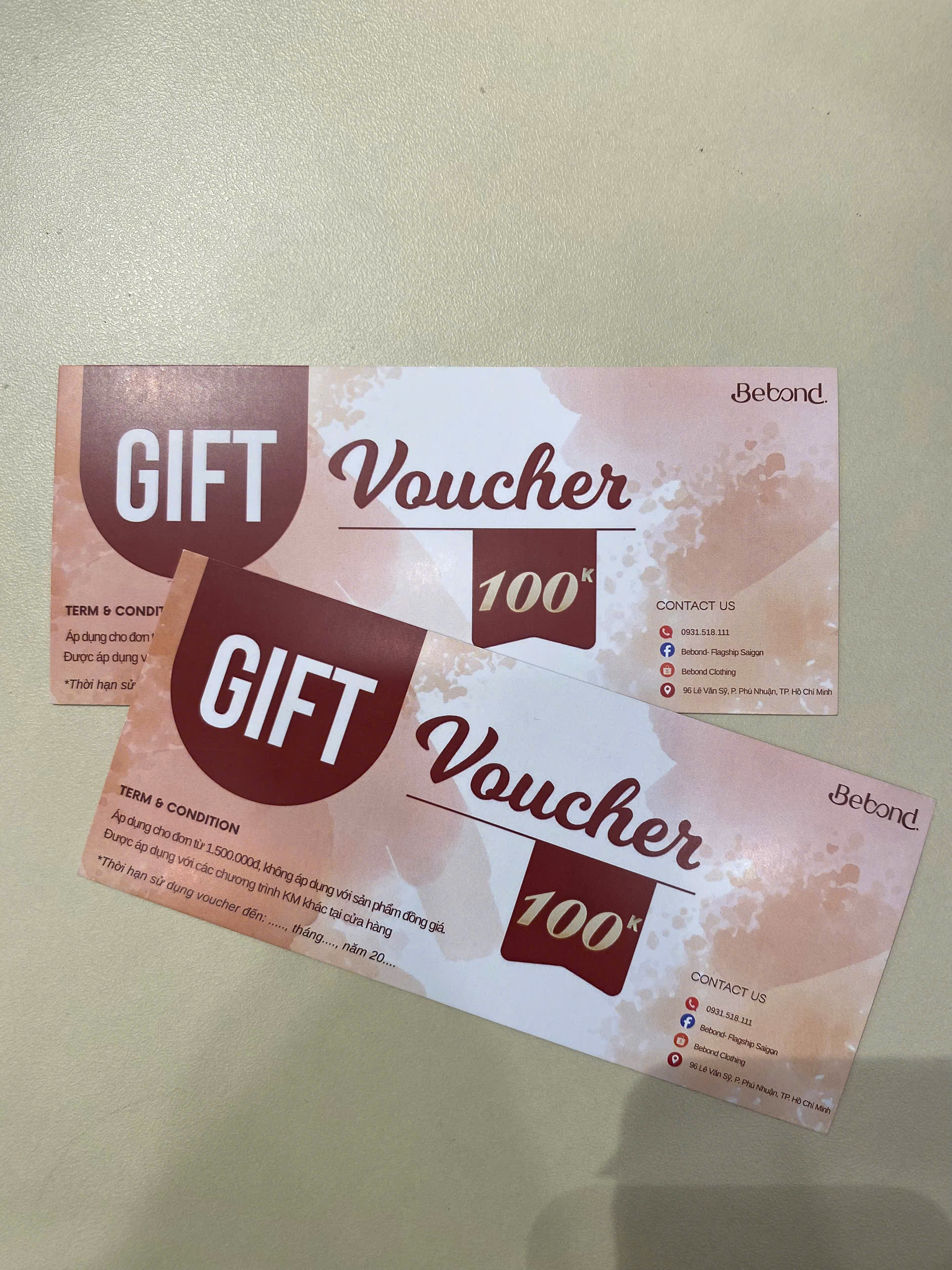 Voucher giảm giá 100k