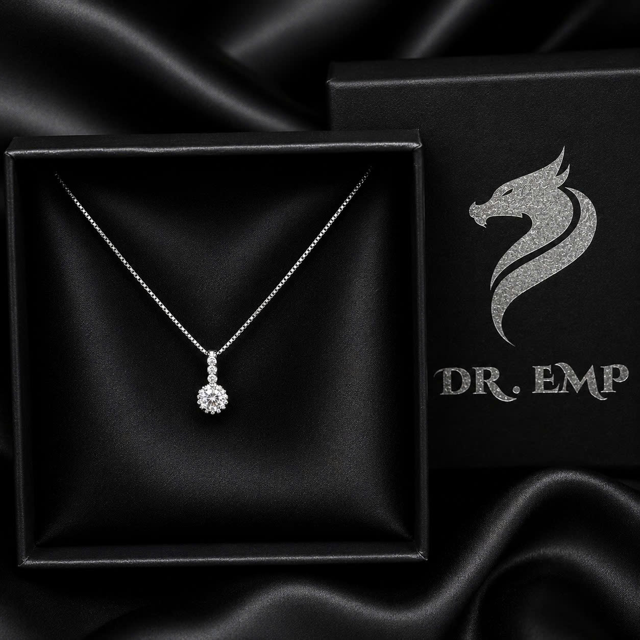 Vòng cổ bạc xi kim dây mảnh charm đá nhỏ kiểu_thumbnail_2