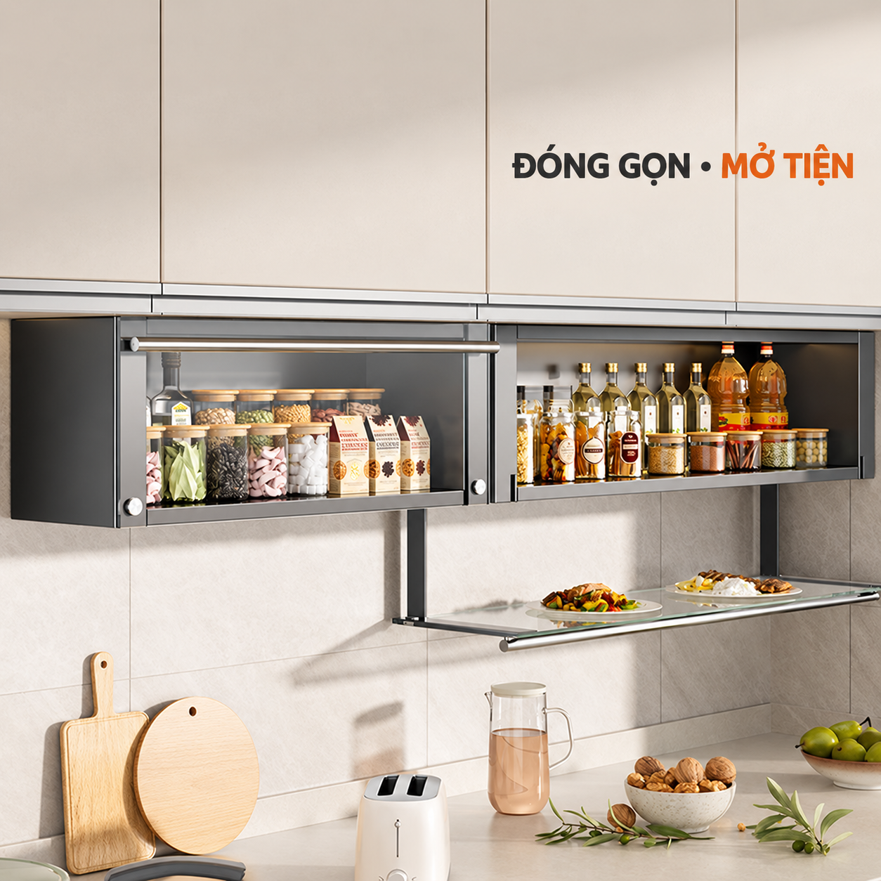 Tủ Bếp Treo Tường Thông Minh 2 Trong 1_thumbnail_3