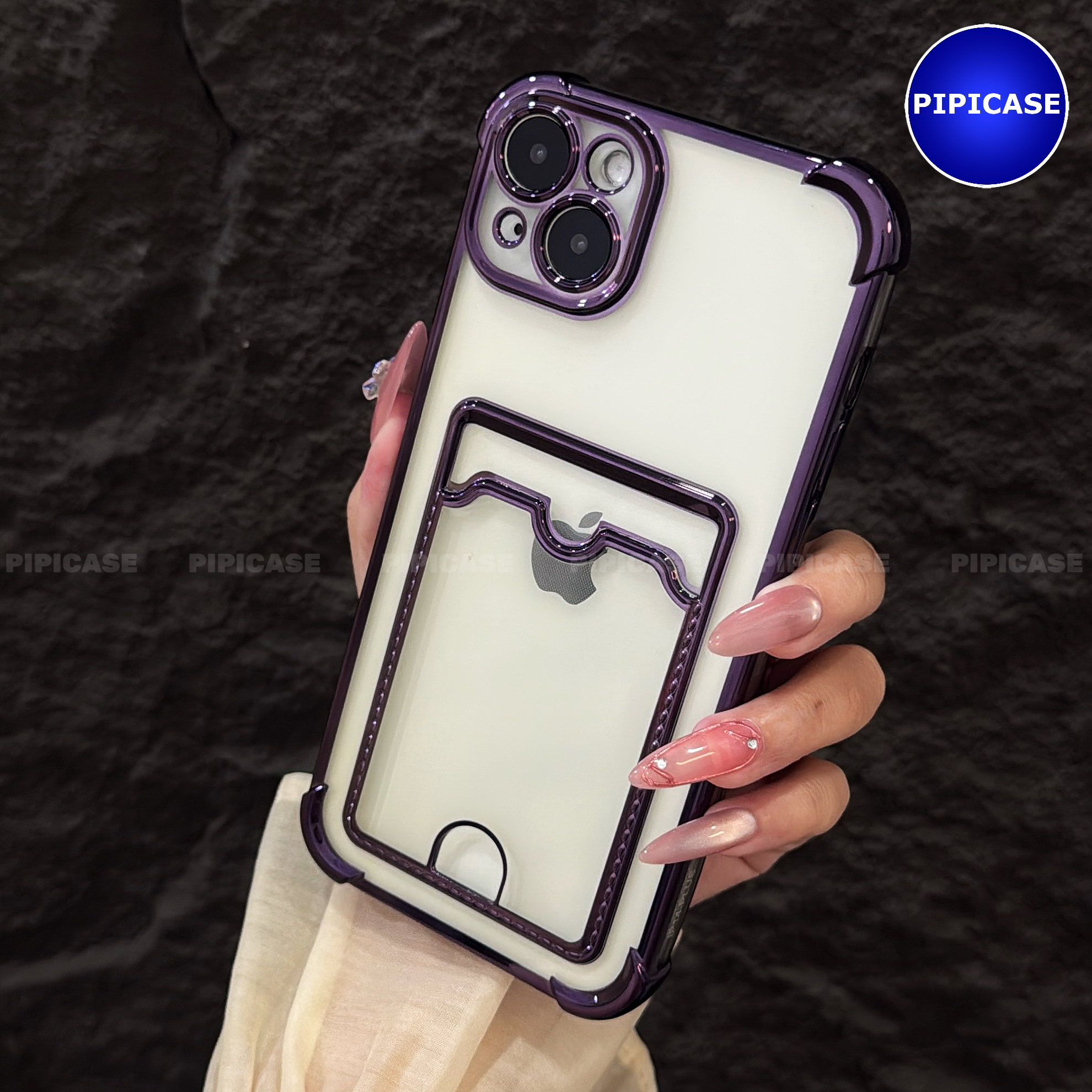 Ốp Lưng iPhone 14 Plus - Ốp Thẻ - Tím