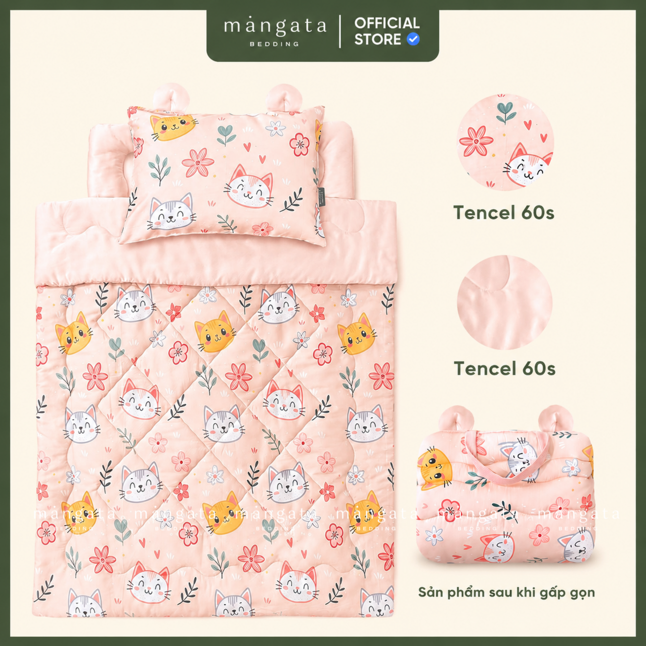 Mẫu Mèo hồng - Bộ chăn gối gấp gọn đi học_thumbnail_1