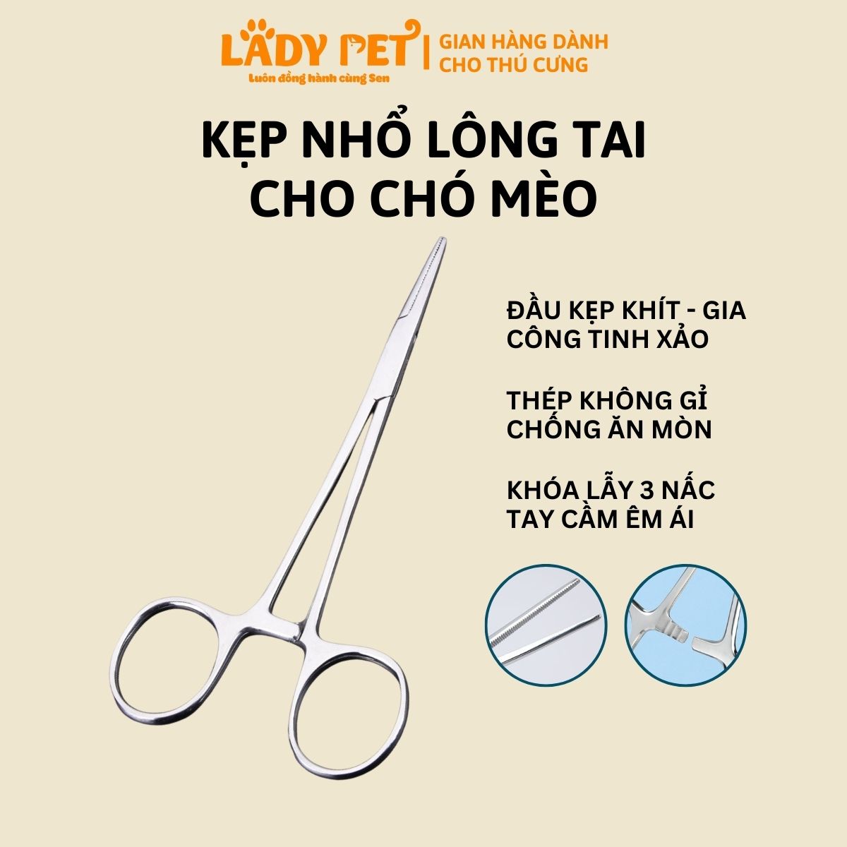 Nhíp Nhổ Lông Tai Cho Thú Cưng