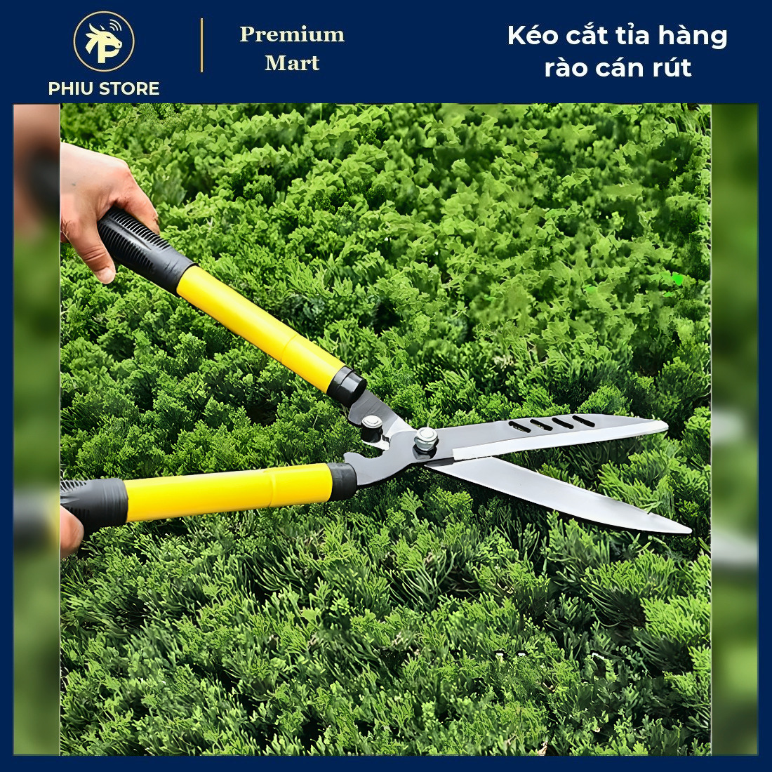 Kéo Cắt Hàng Rào - Kéo Cắt Tỉa Hàng Rào Cán Rút, Kéo Cắt Cành Hàng Rào - PHIU STORE_thumbnail_1
