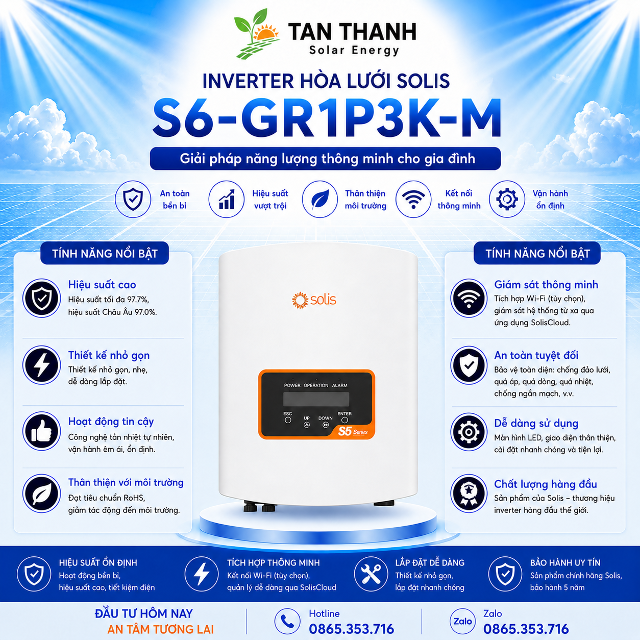 Solis S6-GR1P3K-M 3kW 1 Pha