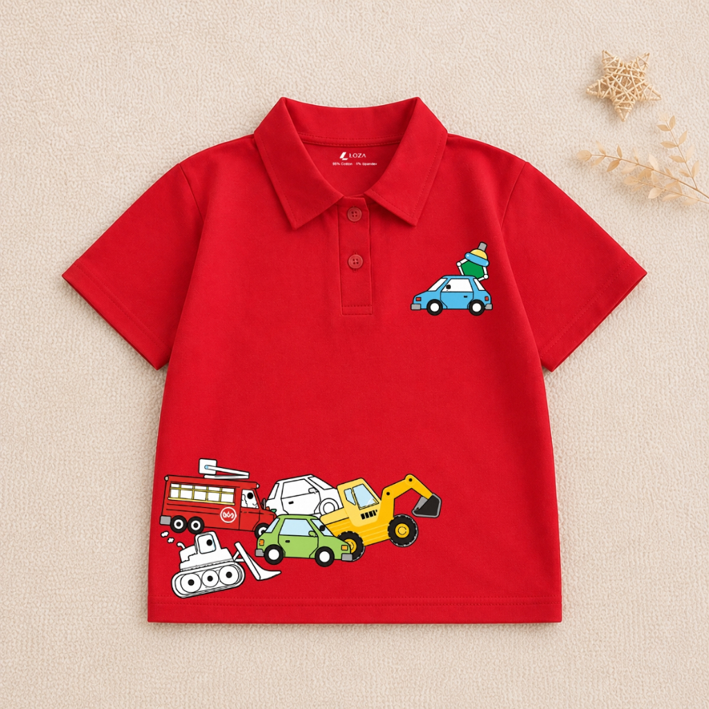 Áo polo bé trai in nhiều hình nhiều mẫu dễ mặc  - Áo thun có cổ cho bé Loza Kids PL004_thumbnail_3