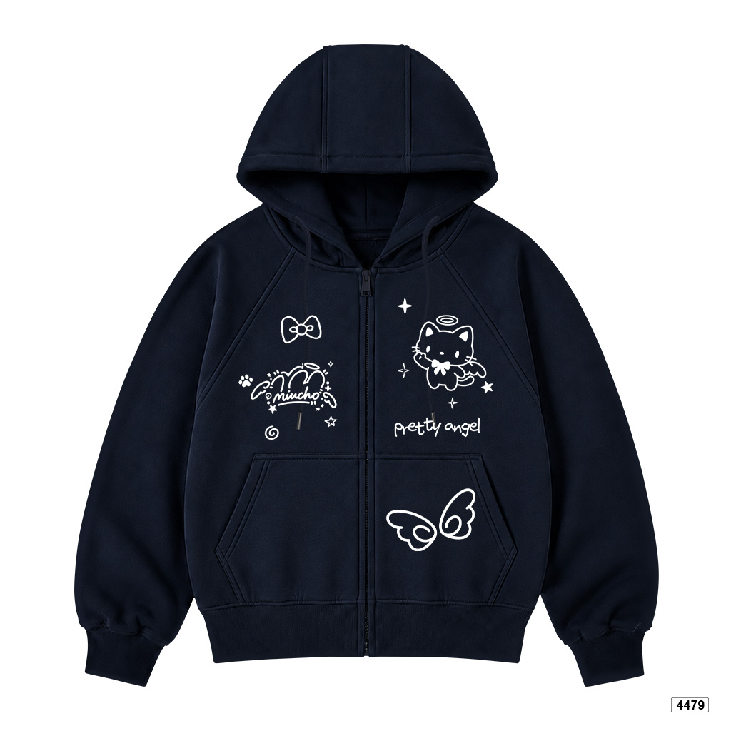 Áo hoodie zip Miucho form rộng basic nỉ 2 da 4479_thumbnail_7