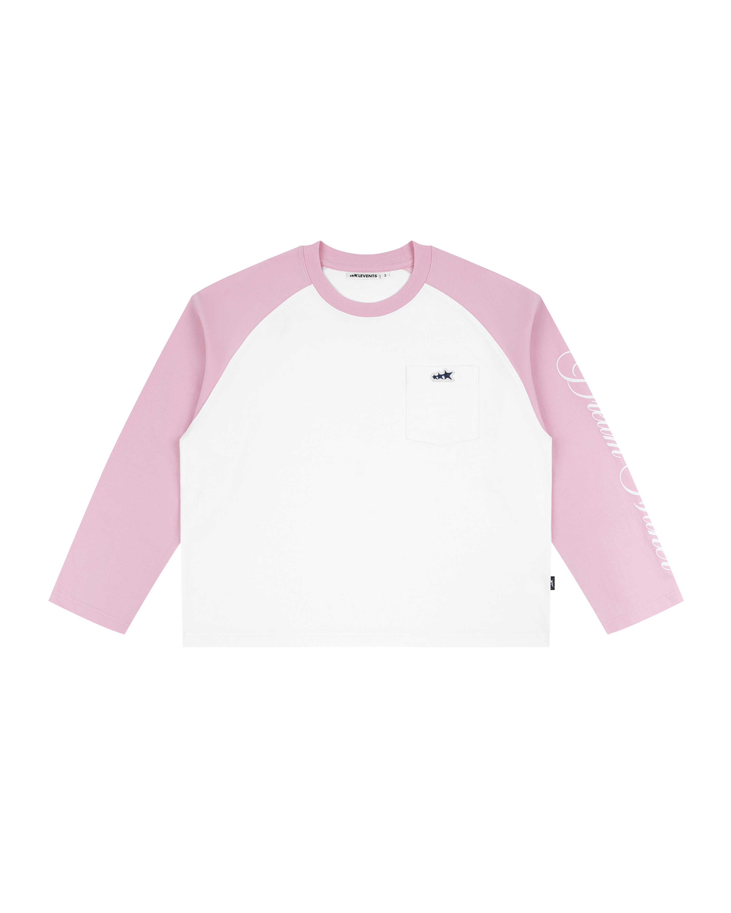 Levents® Button Raglan Long Sleeve Boxy Tee