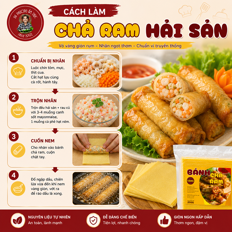 Combo 3 Bánh Chả Ram Bu Phương 200g – Vỏ Cuốn Nem Mềm Dễ Cuốn, Chiên Vàng Giòn Rụm - BP35-3_thumbnail_6