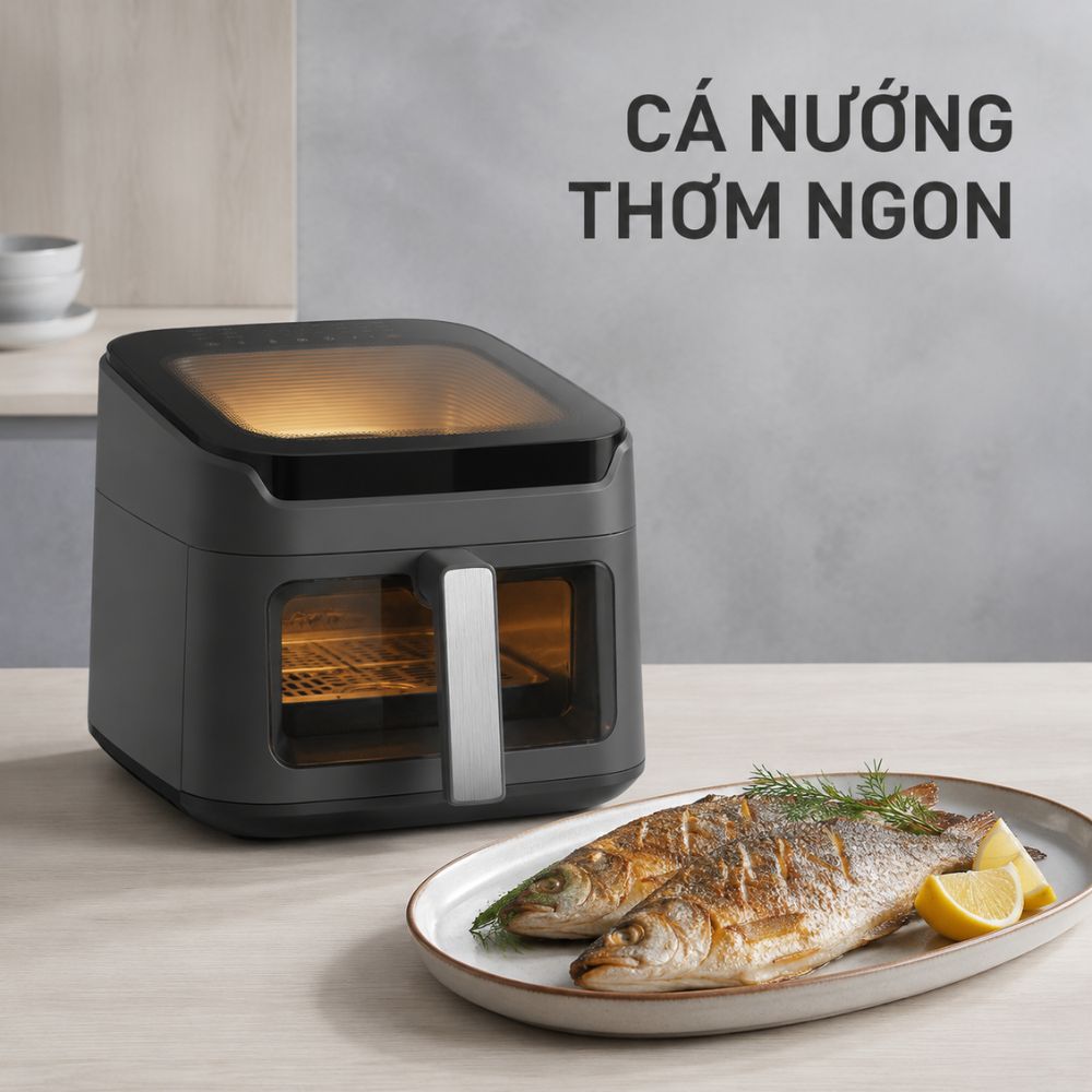 Nồi chiên không dầu Mishio MK473 7L - Quan sát món ngon qua cửa kính_thumbnail_11