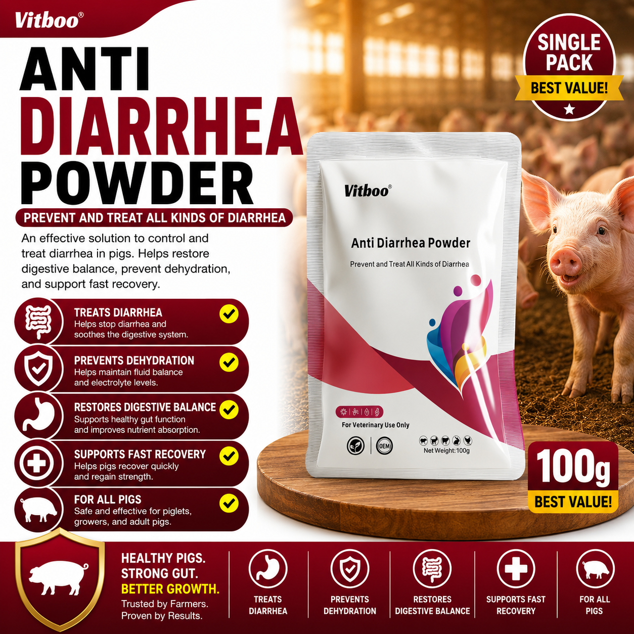 Vitboo Anti Diarrhea Powder