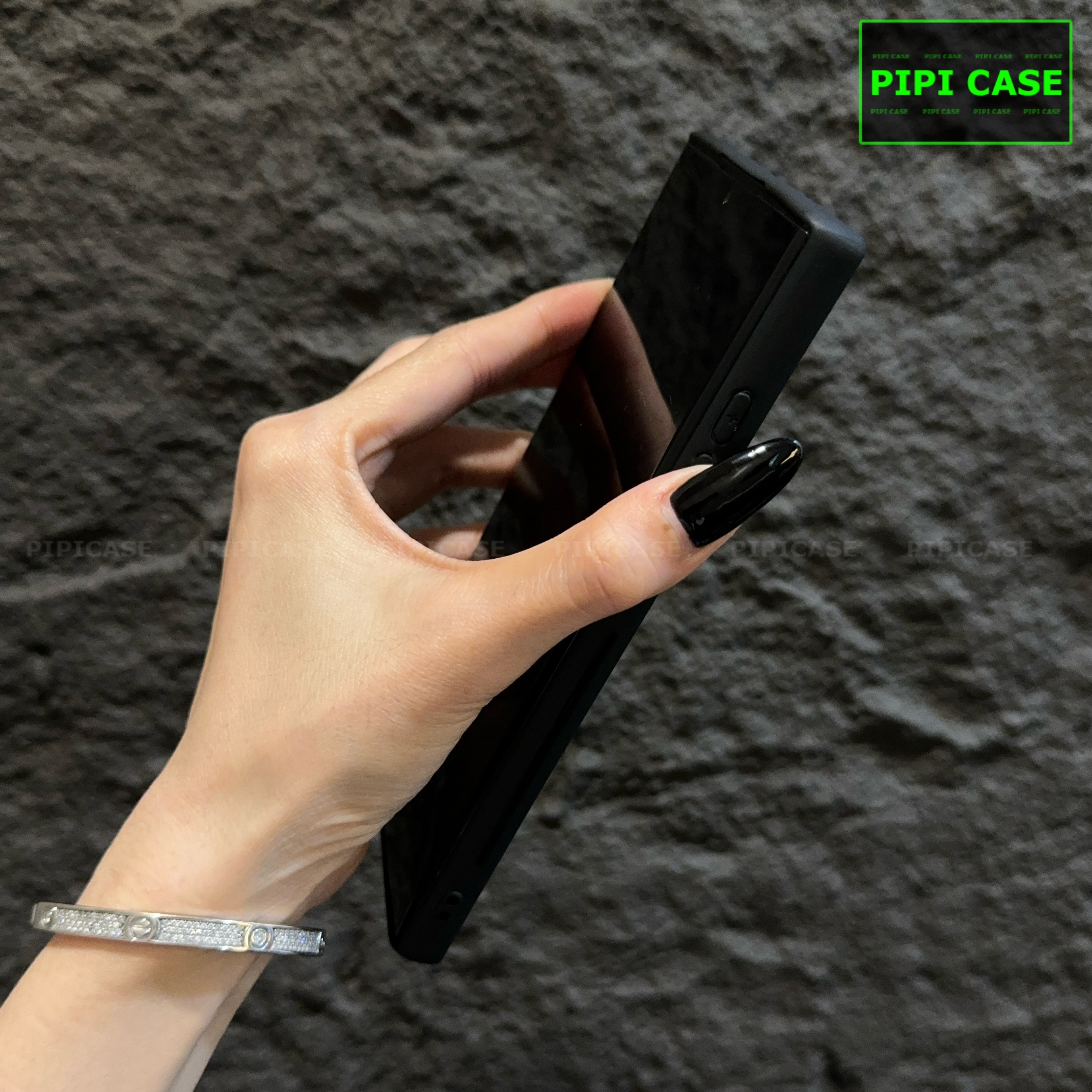Ốp Lưng Samsung S22 Ultra 5G - Kim Cương 6D - Đen_thumbnail_1