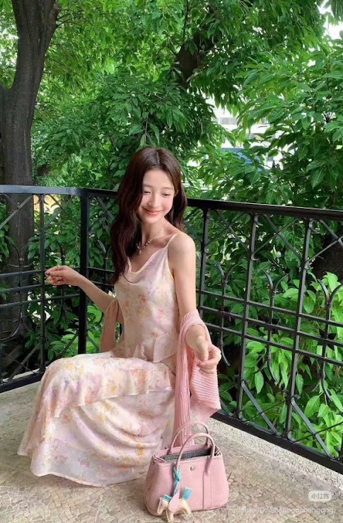 Lucas - Set váy hoa 2 dây dáng dài bèo lượn chéo + áo khoác cardigan_thumbnail_4