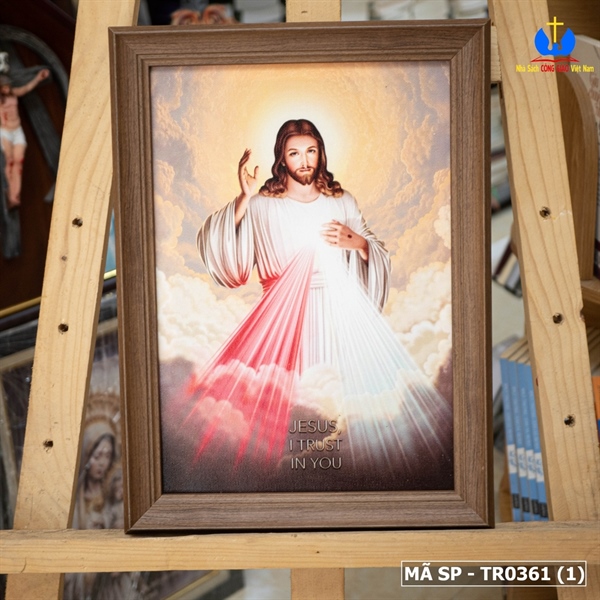 Tranh Lòng Chúa Thương Xót 25x35cm khung Hàn Quốc_thumbnail_3