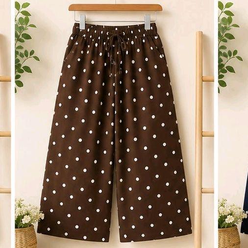 Quần lẻ 359 - quần váy xòe  hoa tiết bông hoa - vải Lenin đũi Lưng Thun  Thiết Kế Thời Trang Free size 45-75kg Phong Cách Hiện Đại Thoải Mái