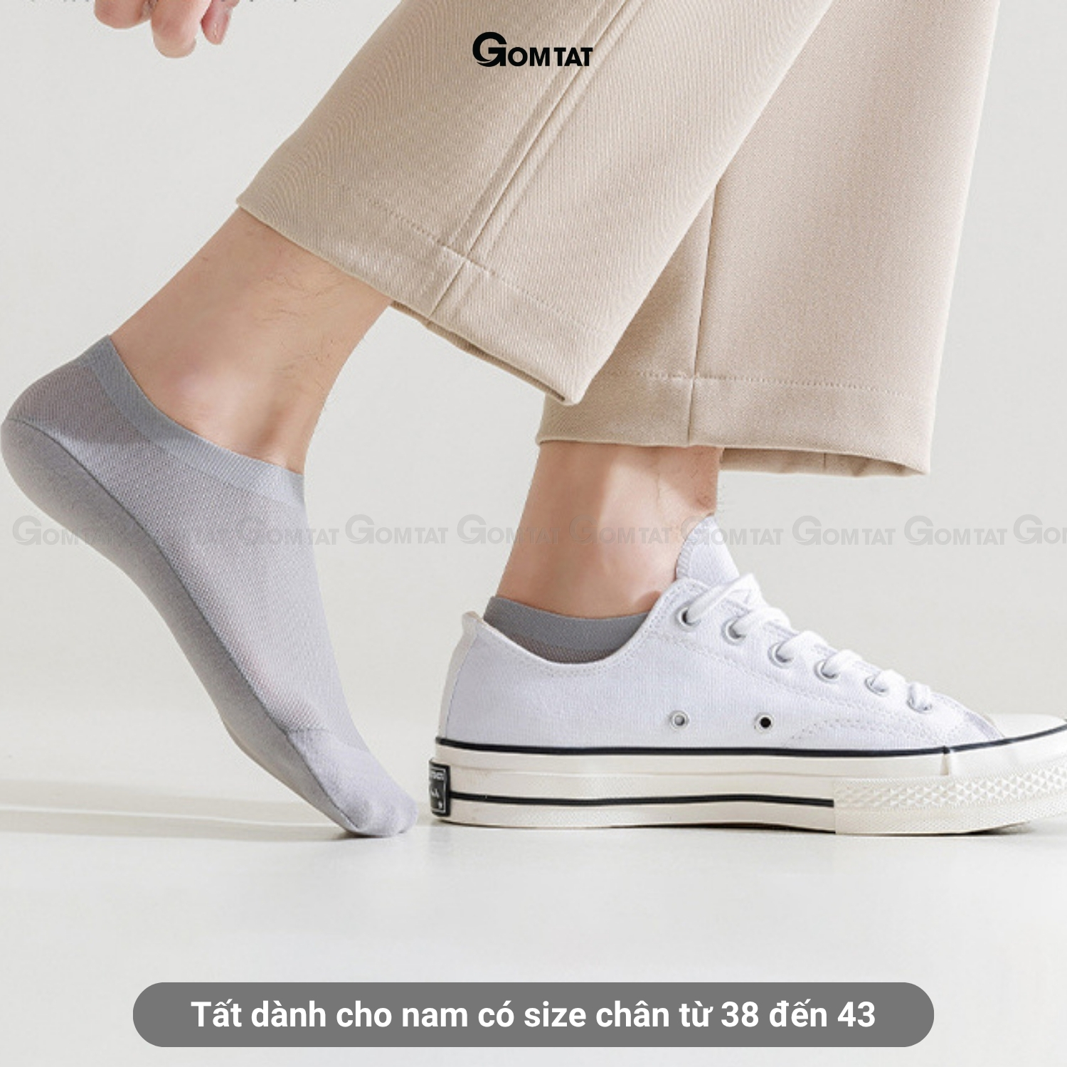 Combo 6 đôi tất nam đi giày lười GOMTAT, có đệm silicon chống tuột gót, mặt lưới thoáng khí HAILUOI-PO-3019_thumbnail_9