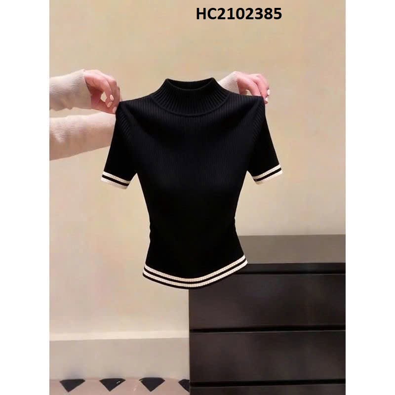 MS HC2102385 - ÁO LEN TAY NGẮN DỆT KIM