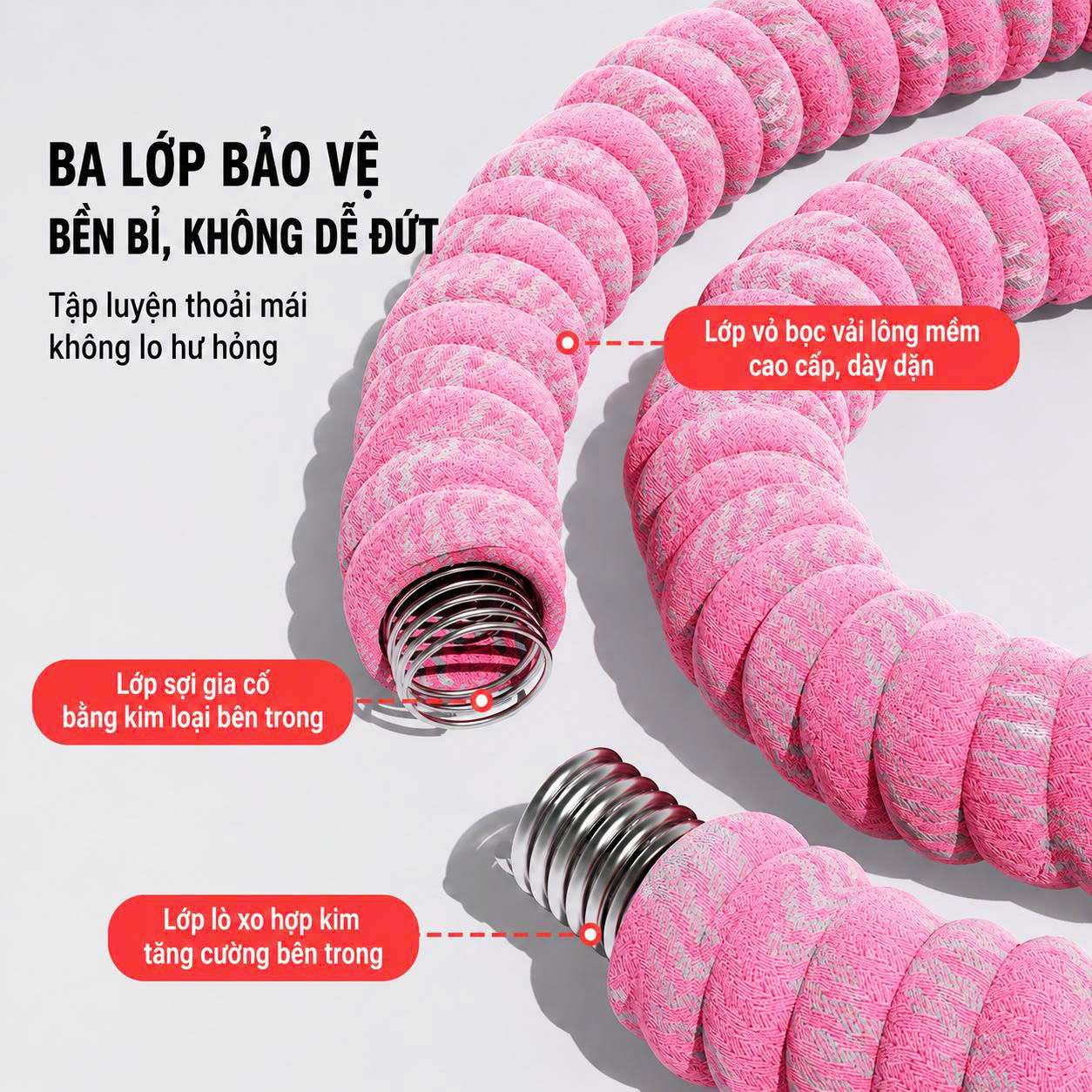 Vòng Lắc Eo Lò Xo Habana Sport 2.5Kg [TẶNG] Dây Nhảy Thể Lực