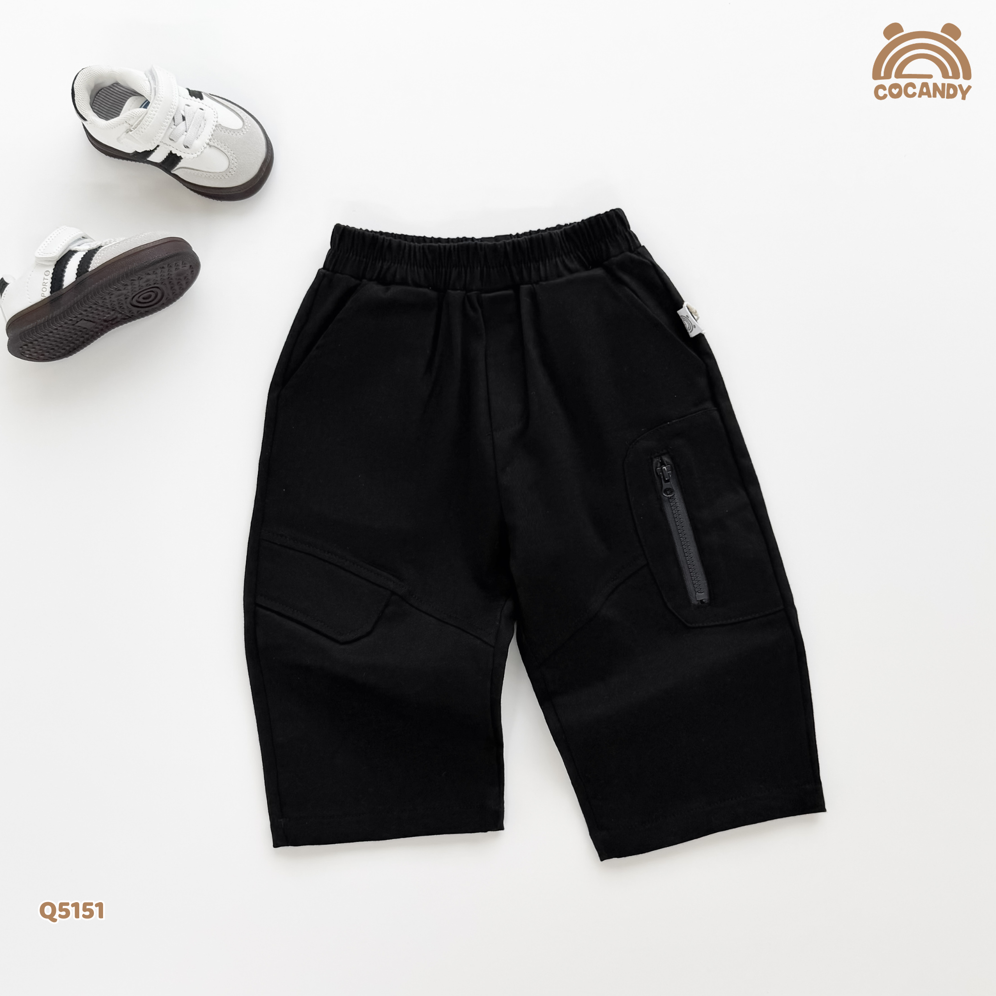 Quần dài kaki ĐEN ống baggy kiểu_thumbnail_1