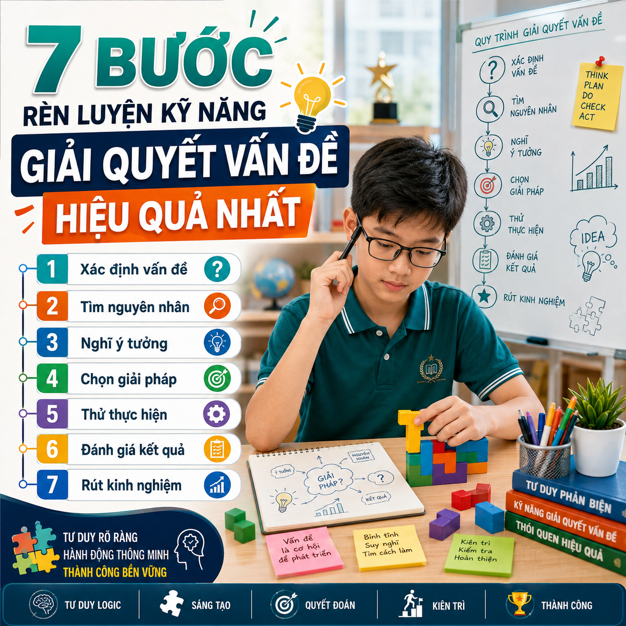 7 Bước Rèn Luyện Kỹ Năng Giải Quyết Vấn Đề Hiệu Quả Nhất