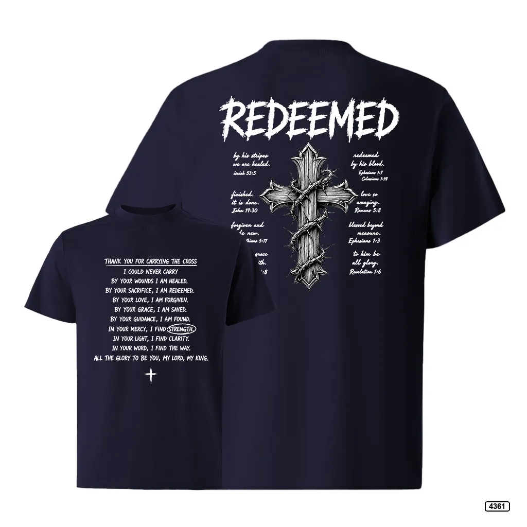 Áo thun nam form rộng Redeemed Cross Teeprint 4361_thumbnail_15