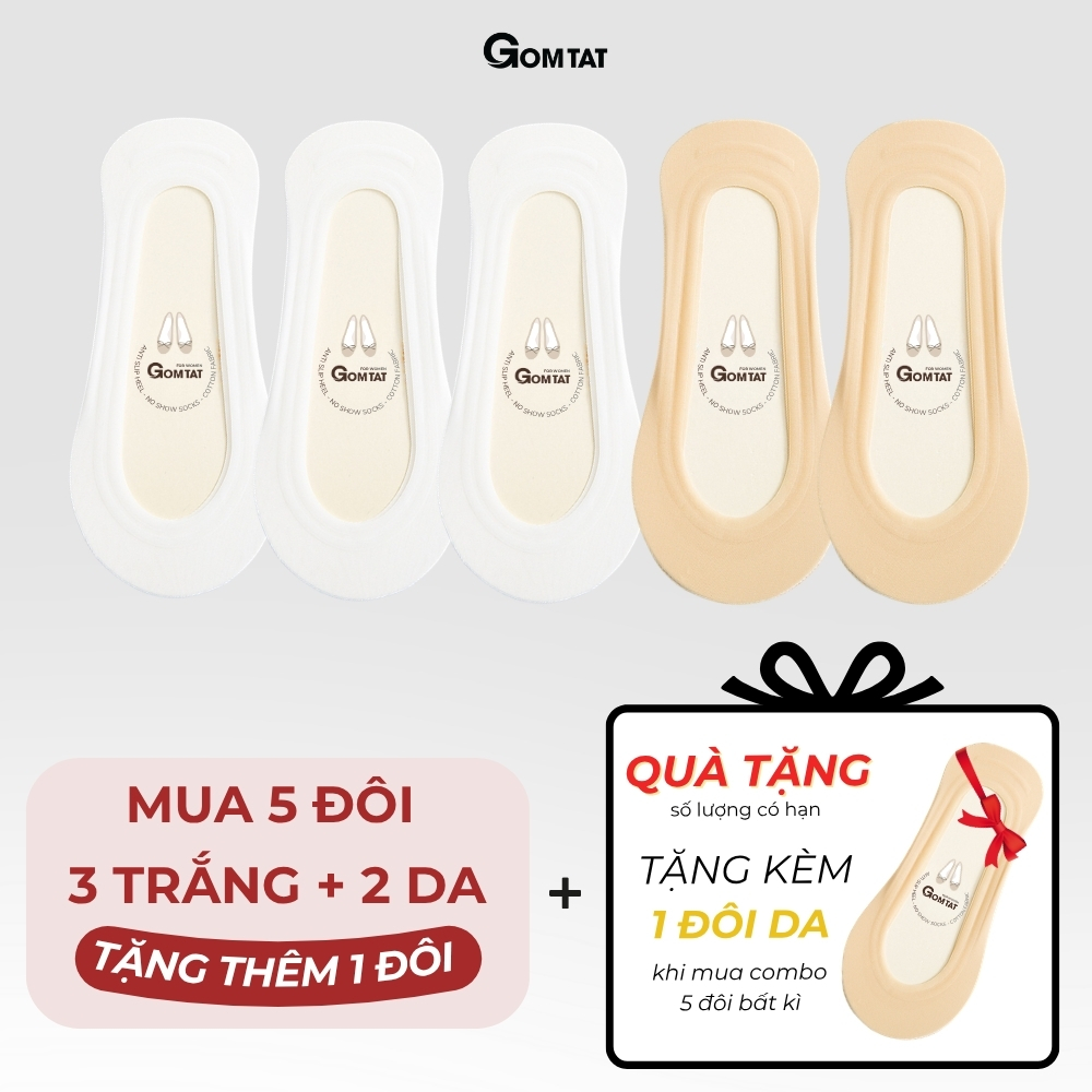 [DEAL QUÀ TẶNG] Tất búp bê nữ đi giày lười GOMTAT có đệm silicon chống tuột gót, thoáng mát mùa hè - TNBB_thumbnail_16