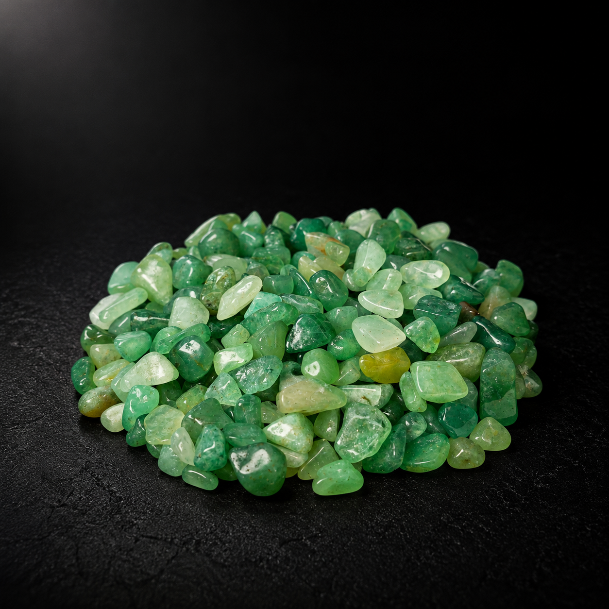 Đá Vụn Chip Đã Mài Bóng Green Aventurine / Ngọc Đông Linh Size Nhỏ
