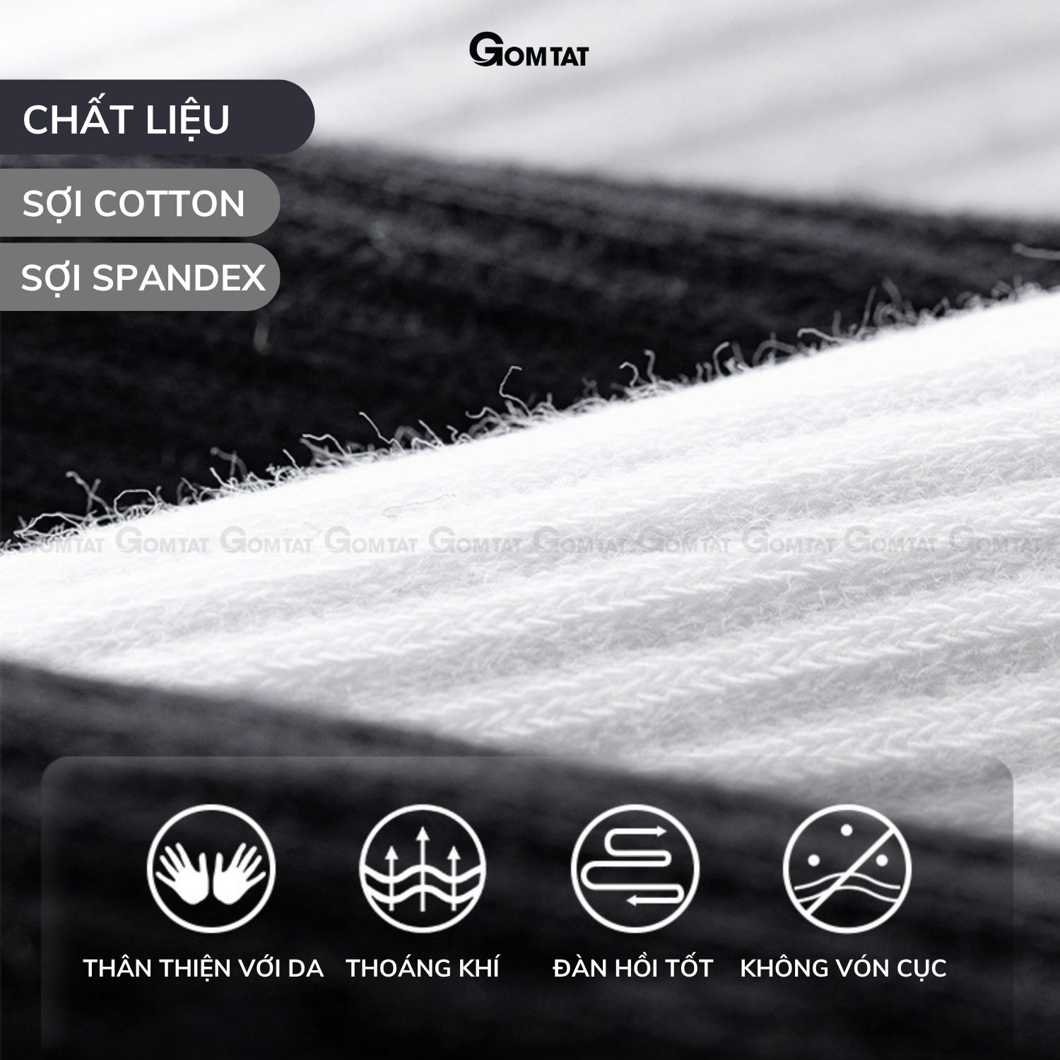 Combo tất cổ cao, cổ trung nam nữ GOMTAT, chất liệu cotton đệm xù êm chân - TATXU-TRON_thumbnail_6