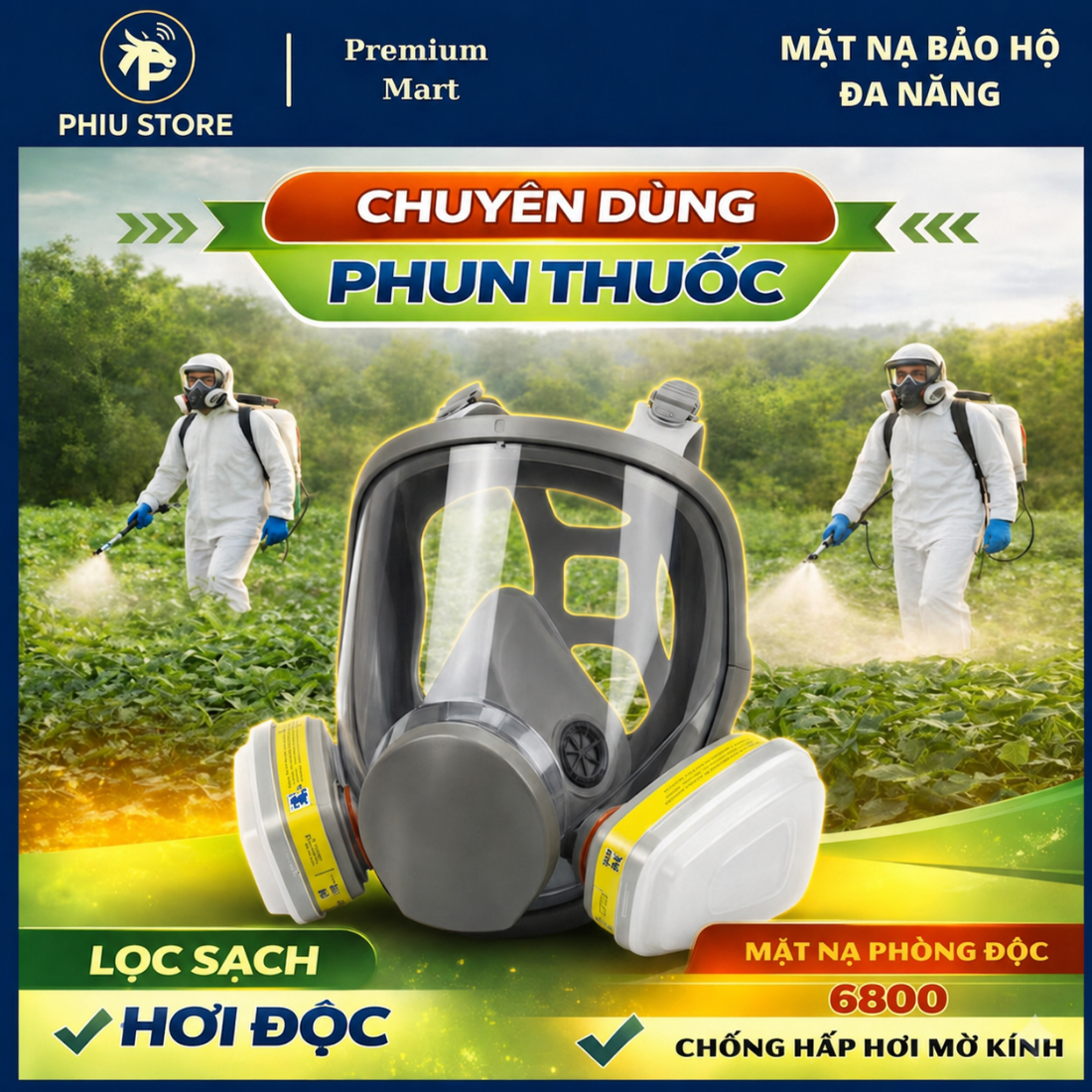 Mặt Nạ Bảo Hộ Lọc Khí 6200/6800