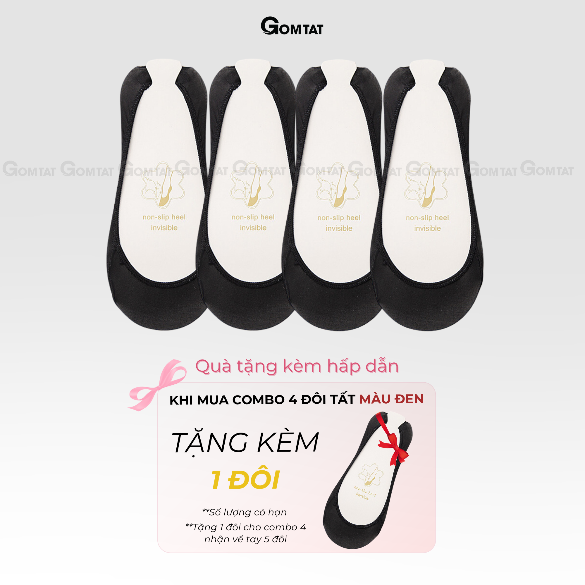 Combo tất nữ lười đi giày cao gót GOMTAT, có đệm silicon chống tuột gót - CAOGOT-SUX-19218_thumbnail_0