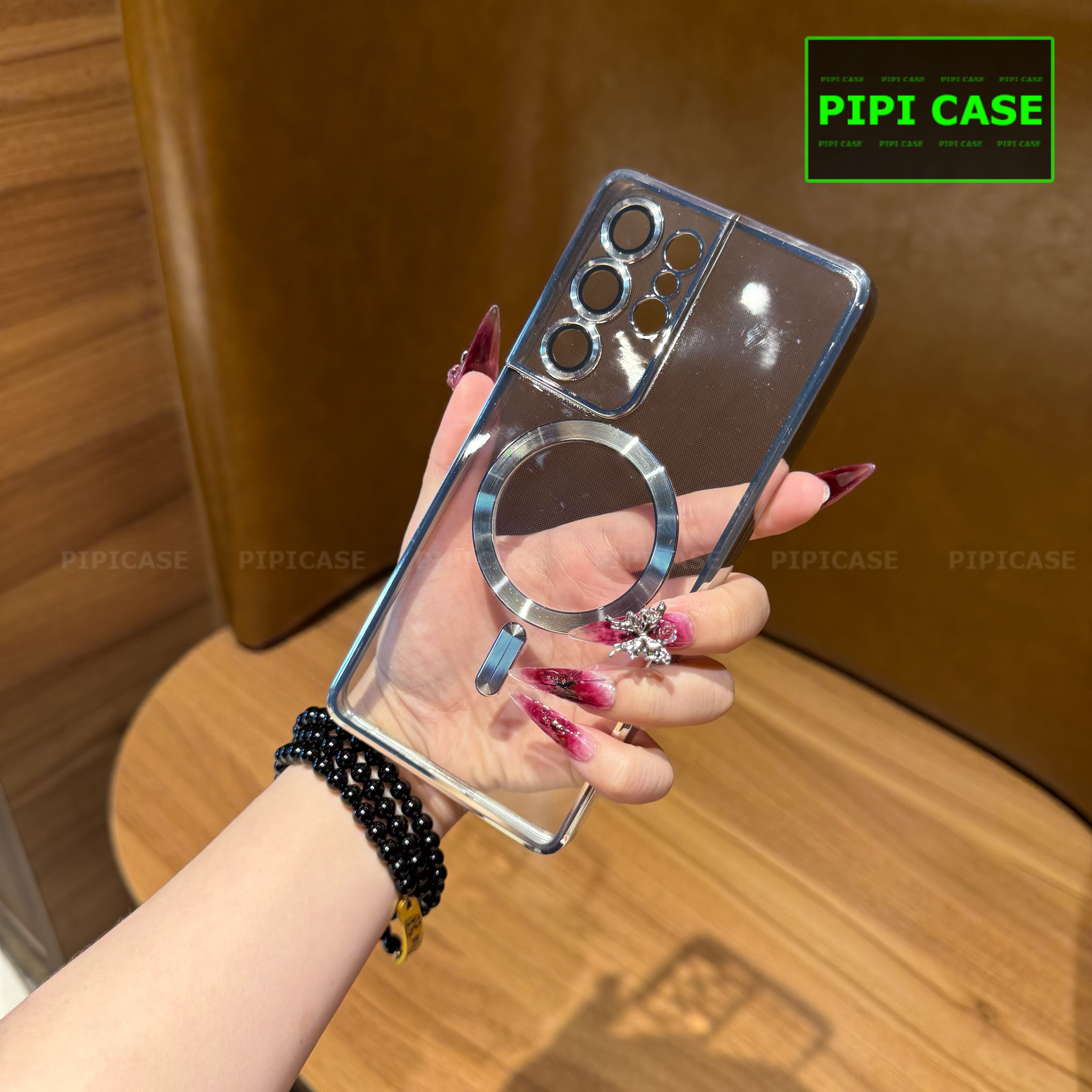 Ốp Lưng Samsung S21 Ultra 5G - Ticker - Bạc