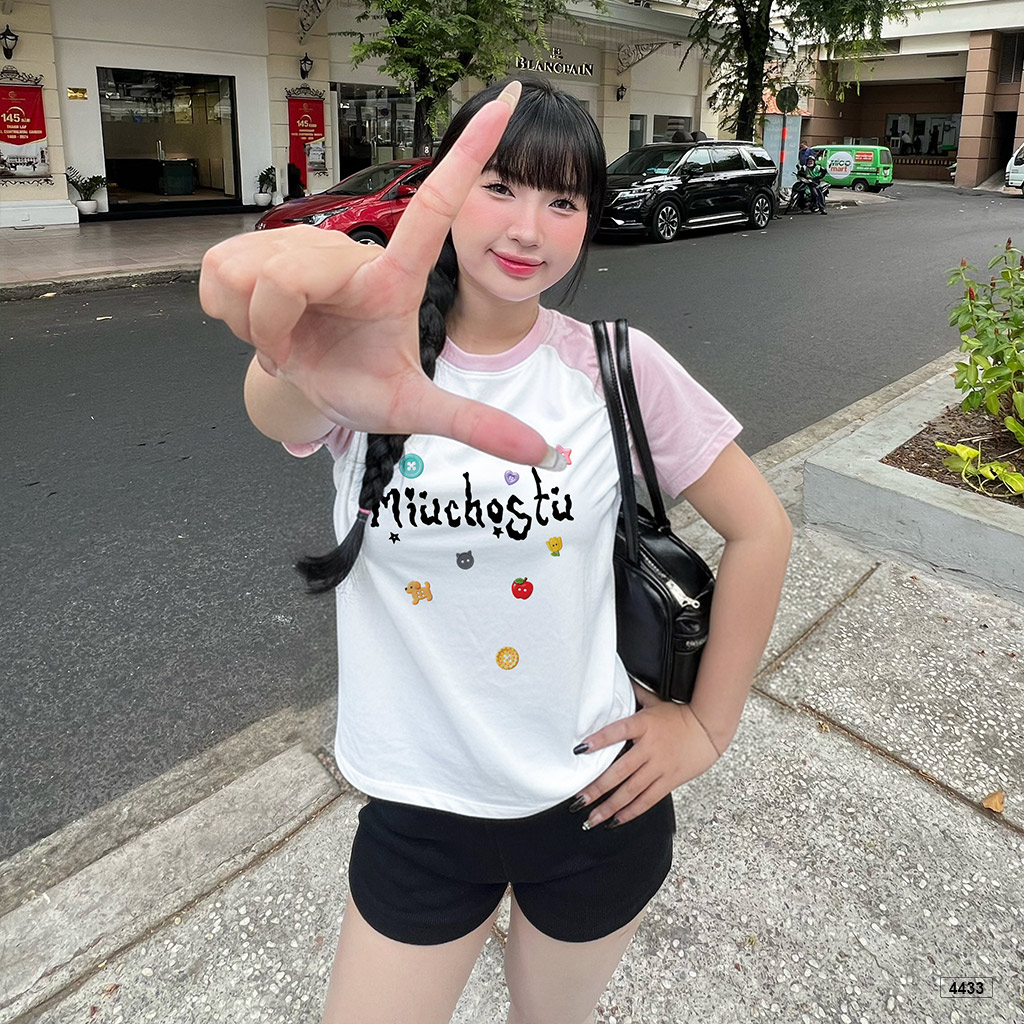 Áo baby tee nữ form ôm cute Hàn Quốc Miucho 4433_thumbnail_3