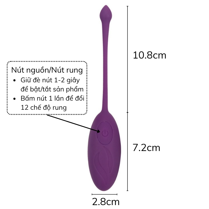 Trứng Rung Nòng Nọc Điều Khiển Từ Xa 12 Chế Độ Rung Tê Dại_thumbnail_4