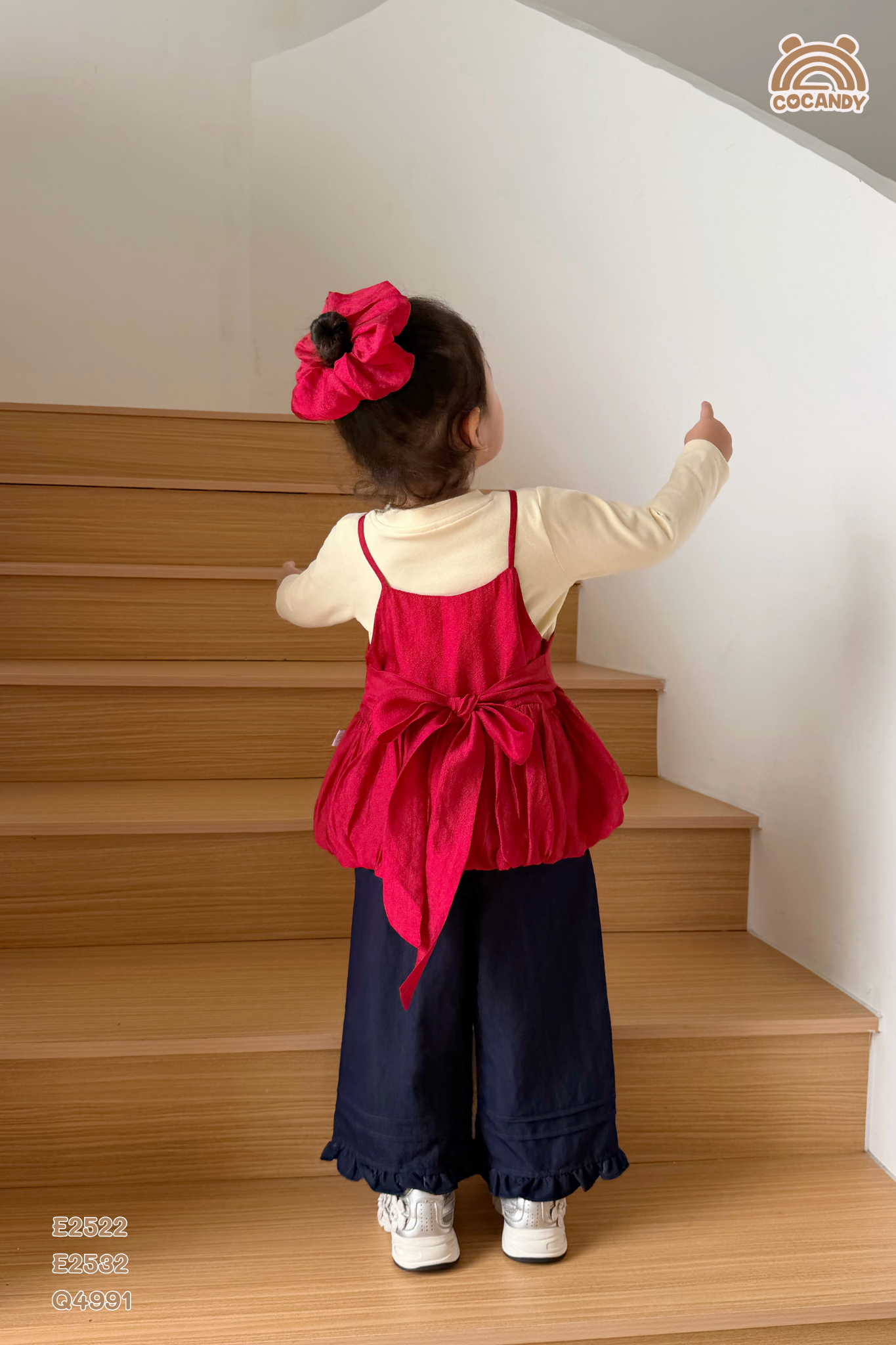 Set áo tơ 2 dây XANH form bí kèm scrunchies_thumbnail_10
