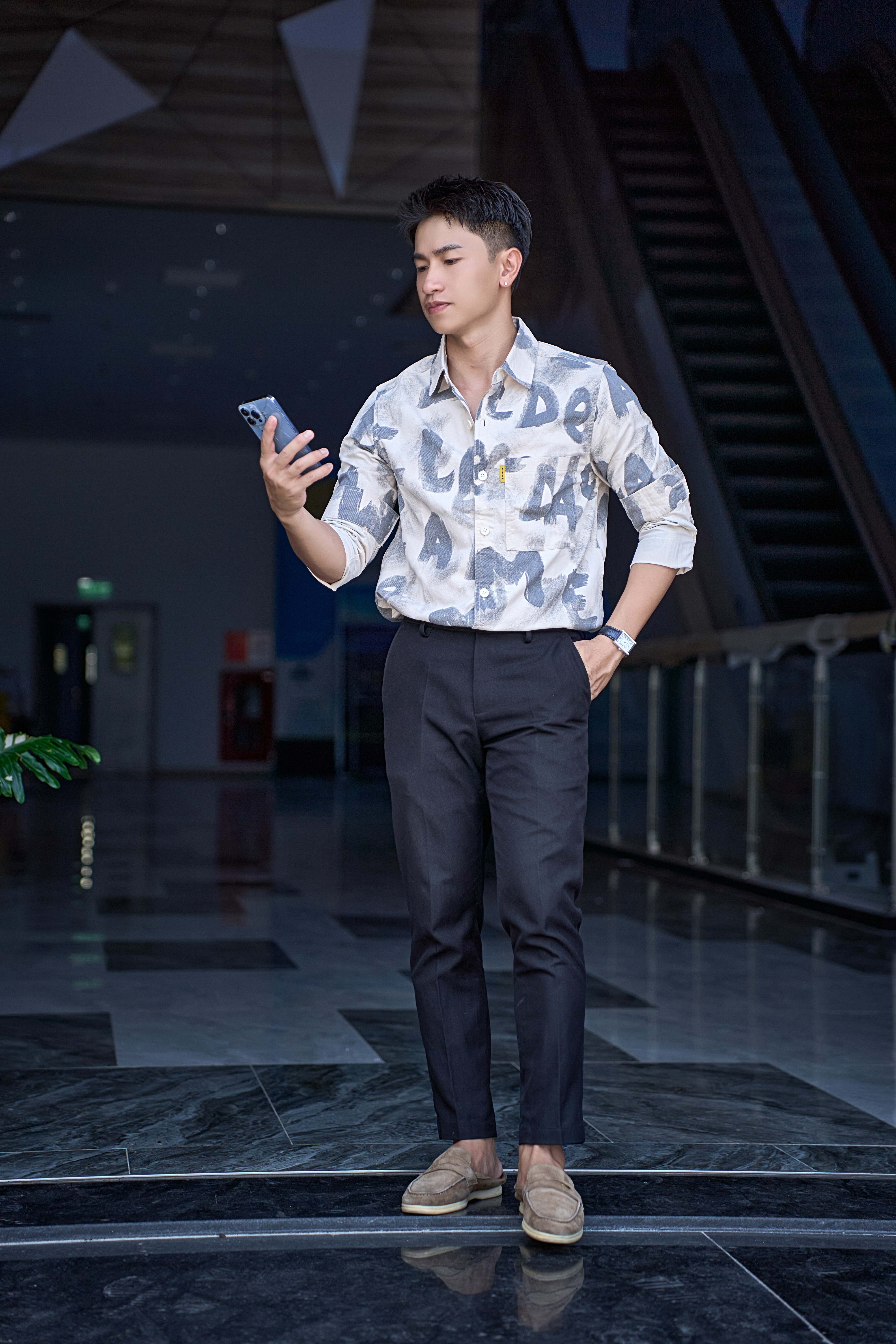 SA110 - Áo sơ mi nam dài tay in chữ nghệ thuật phong cách Nhật, chất cotton mềm mại, form rộng rãi thời thượng_thumbnail_4