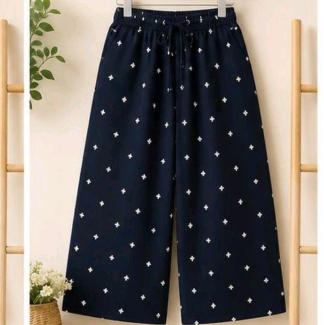 Quần lẻ 359 - quần váy xòe  hoa tiết bông hoa - vải Lenin đũi Lưng Thun  Thiết Kế Thời Trang Free size 45-75kg Phong Cách Hiện Đại Thoải Mái_thumbnail_4