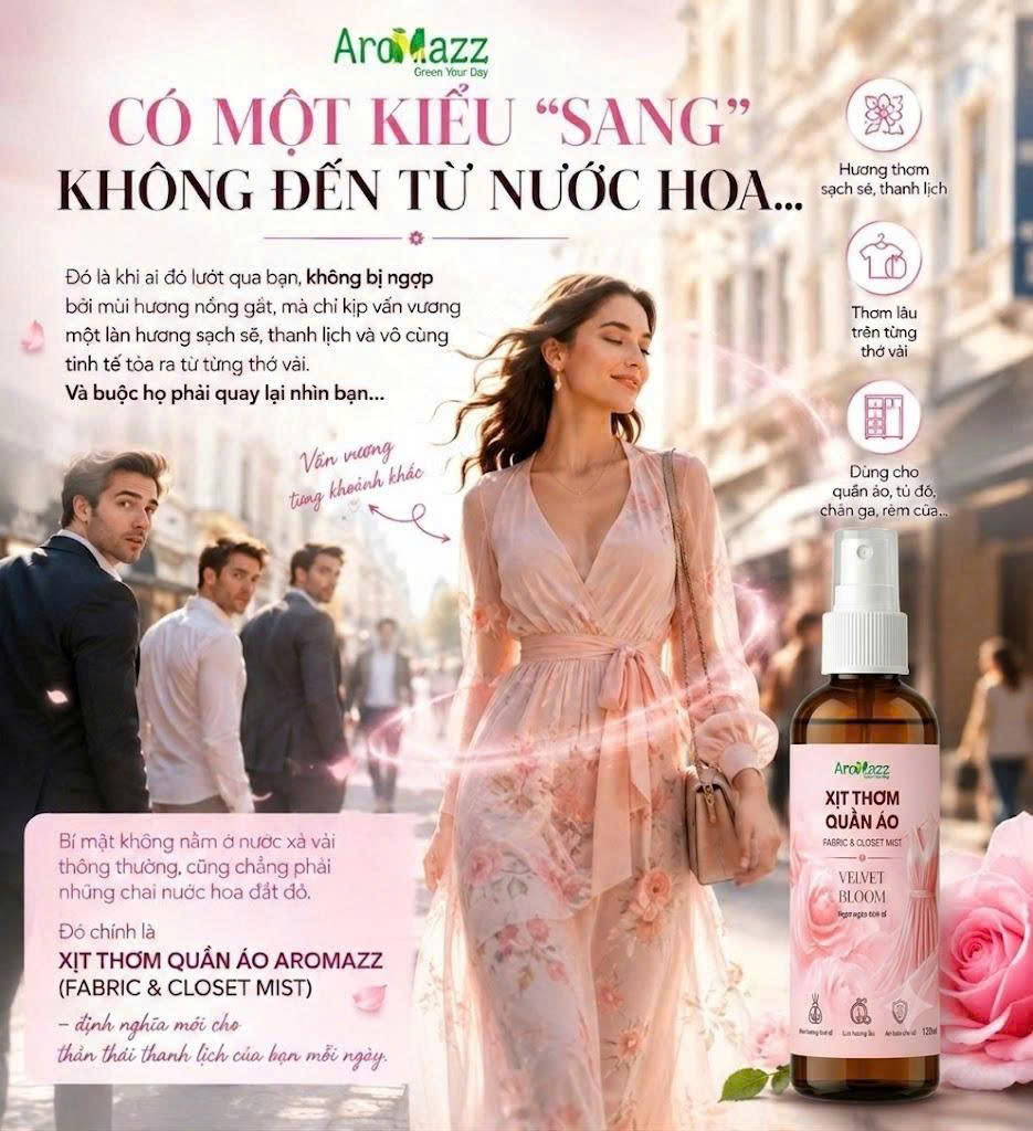 SET 2 Chai Xịt Thơm Quần Áo AroMazz_thumbnail_5