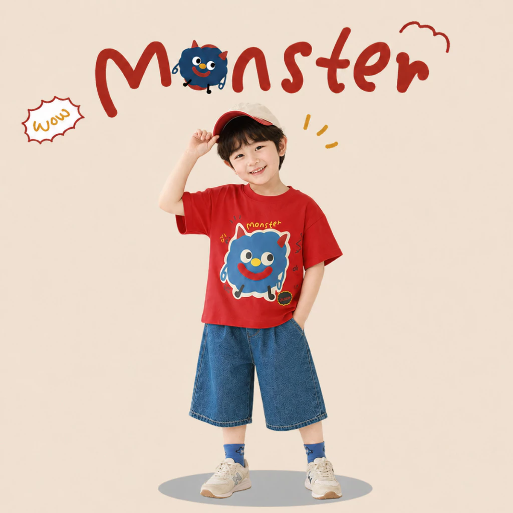 Áo phông trẻ em cộc tay hình MONSTER - Loza Kids A002_thumbnail_11