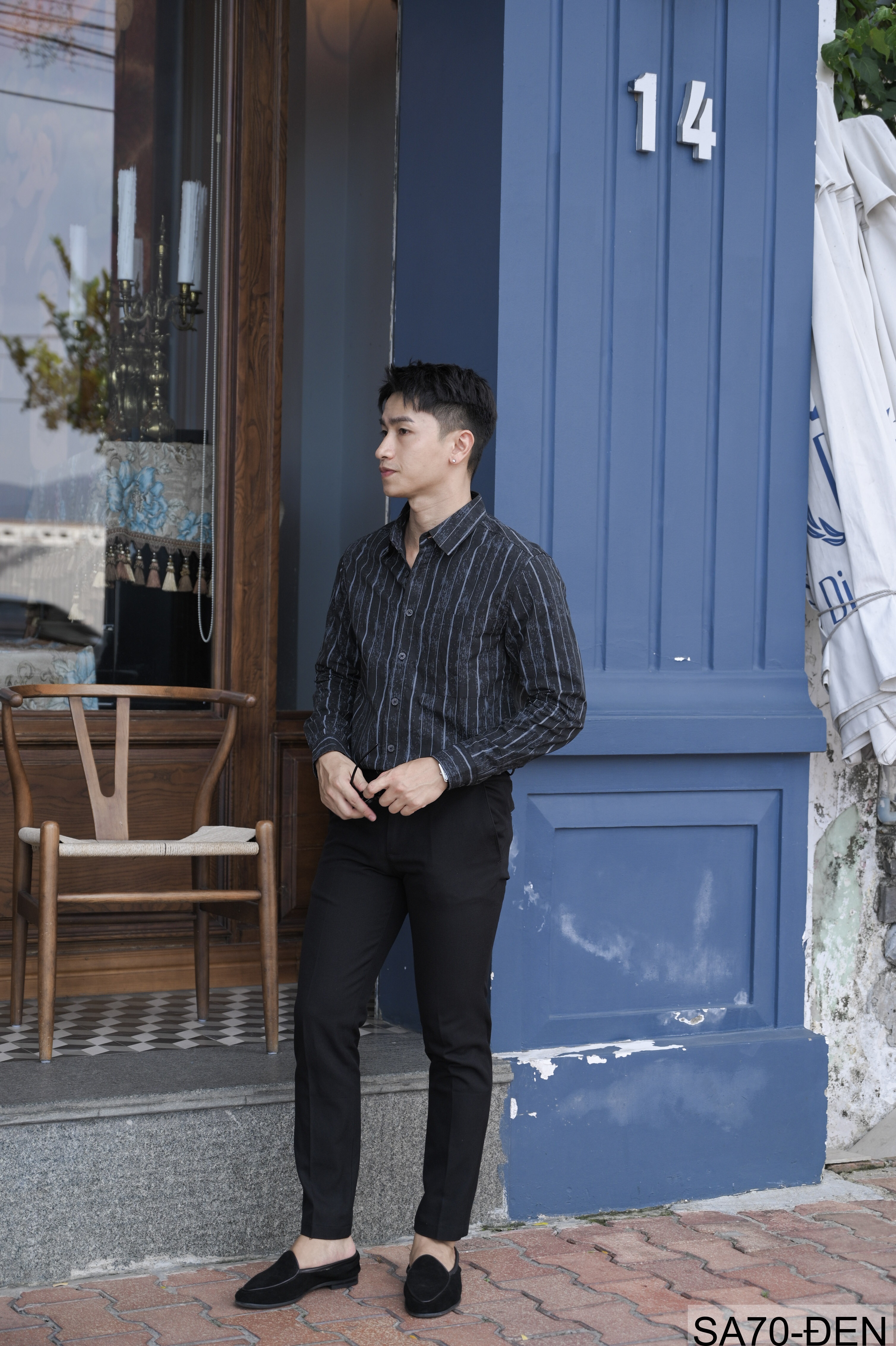 SA70 - Áo sơ mi nam kẻ sọc phong cách Nhật Bản, chất cotton mềm, dáng rộng thoải mái_thumbnail_12
